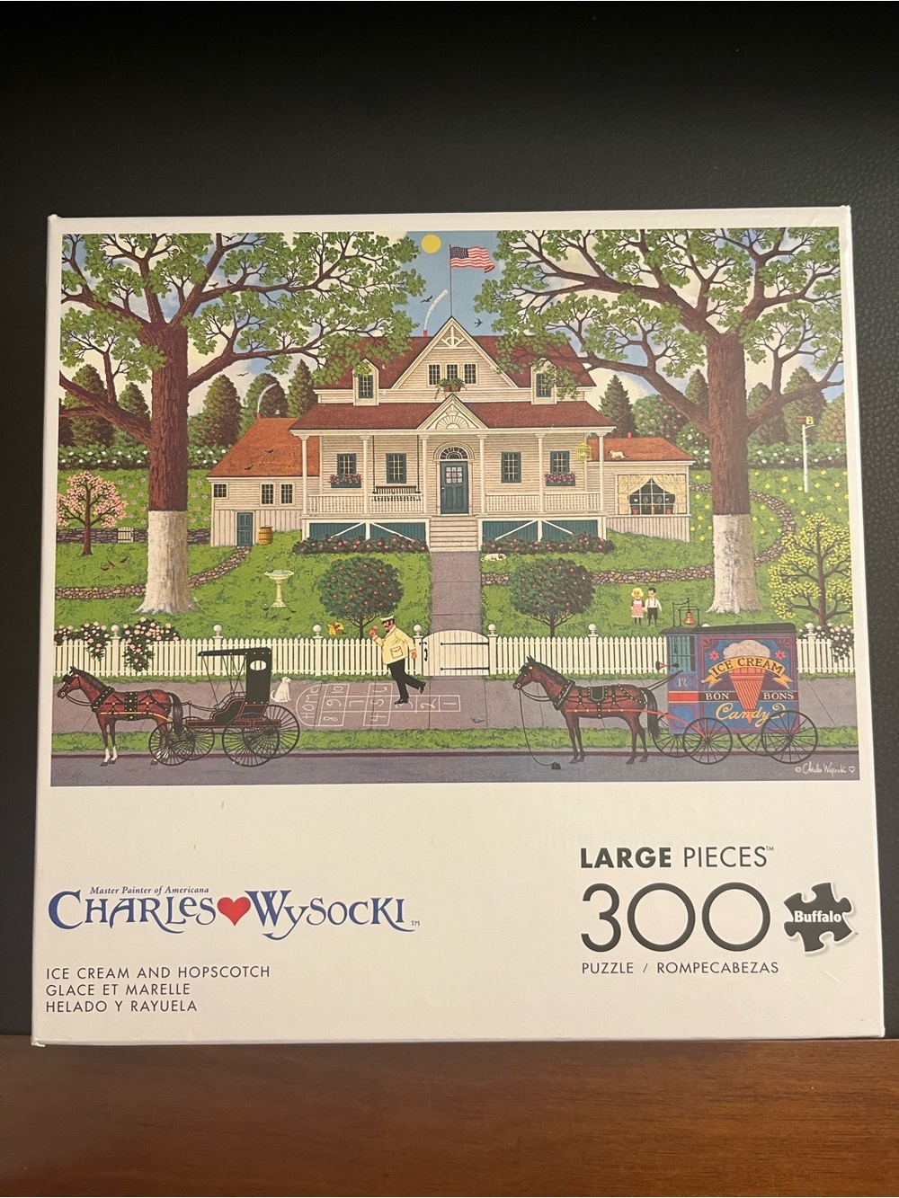 Charles Wysocki -  ICE CREAM AND HOPSCOTCH - Large Pieces - 300 Piece puzzle